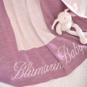 Kocyk do łóżeczka Blumarine Baby Myrtilla Pudrowy Róż