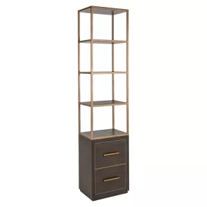 Richmond Interiors Carter Display Cabinet – Open Shelving Unit with 2 Drawers