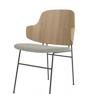 Dining Chair with Upholstered Seat Audo Copenhagen The Penguin Natural Oak / Beige Wool