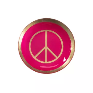 Piatto Decorativo Gift Company Love Plates – Peace Vetro Ø10 cm