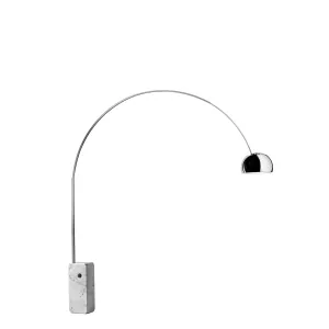 Lampada da terra Flos Arco Led Acciaio e Marmo