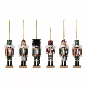 Nutcracker Christmas Decorations Set of 6 Bloomingville Nikita Green