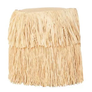 Round outdoor stool with fringes MX Home Beige