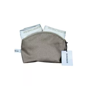 Borbonese Pochette Minimal con 2 Lavette – Marrone