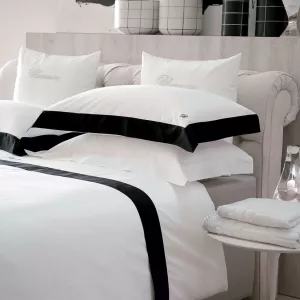 Double Duvet Cover Set Blumarine Home 'Grand Hotel' White/Black