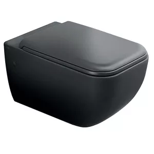 Cielo Wall-Hung Rimless Toilet Shui Comfort Glossy Black