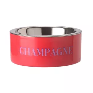 Ciotola per Cani in Acciaio Inox Gift Company “Champagne” – Rosso Ø 17 cm
