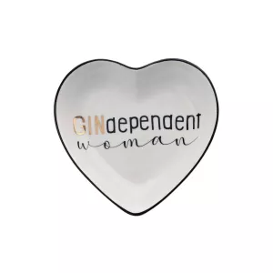 Gift Company “Gindependent Woman” Heart-Shaped Decorative Bowl – Porcelain