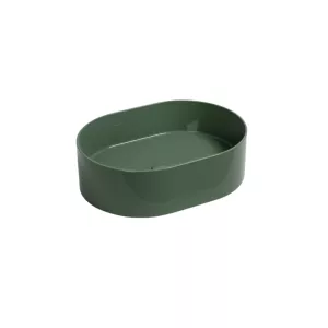 Lavabo ovale da appoggio Cielo Theo Alga lucido