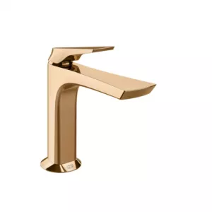 Gessi Ventaglio 72051 – Miscelatore Lavabo Basso in Ottone con Piletta Stop&Go - Warm Bronze PVD