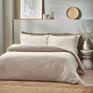 Duvet Cover Set Super King Yard Waffle Cotton Ivory