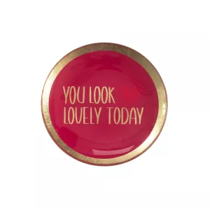 Piatto Decorativo Gift Company Love Plates – You Look Lovely Today Vetro Ø10 cm