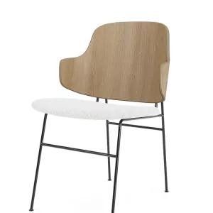 Dining Chair with Upholstered Seat Audo Copenhagen The Penguin Natural Oak / Grey Wool