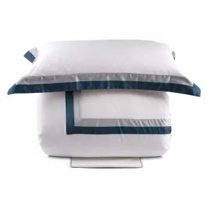 Double Duvet Cover Set Dondi Home Capri Grey/Blue