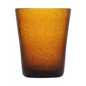 Memento Bicchiere per acqua in pasta di vetro Ambra