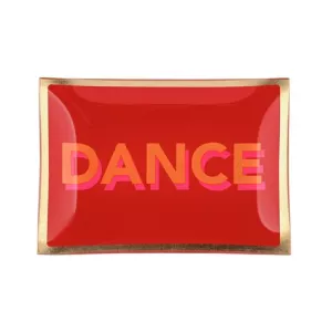 Piatto Decorativo Rettangolare Gift Company Love Plates - Dance Vetro