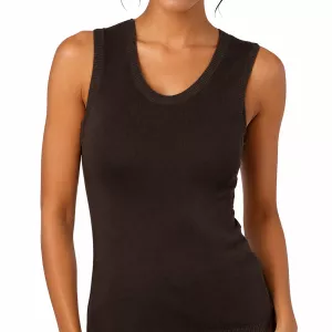 Top Tank Cedrina z Dzianiny – Brązowy